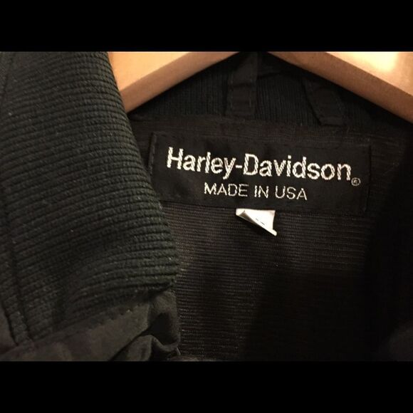 Vintage Harley Davidson USA Black Nylon Jacket Mens L - Picture 5 of 5